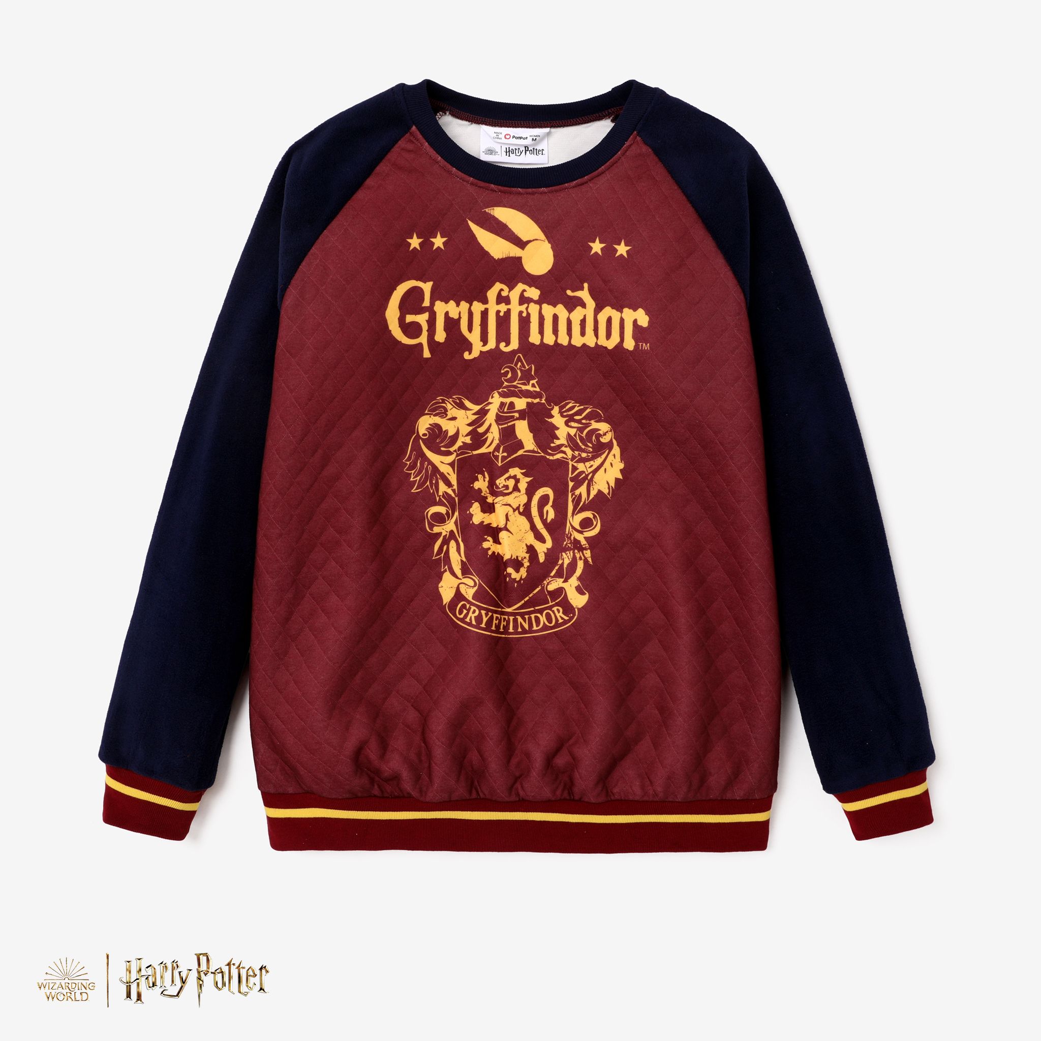 Harry Potter matching Color Block Large Pattern Long-sleeve Crew Neck Sweatshirt