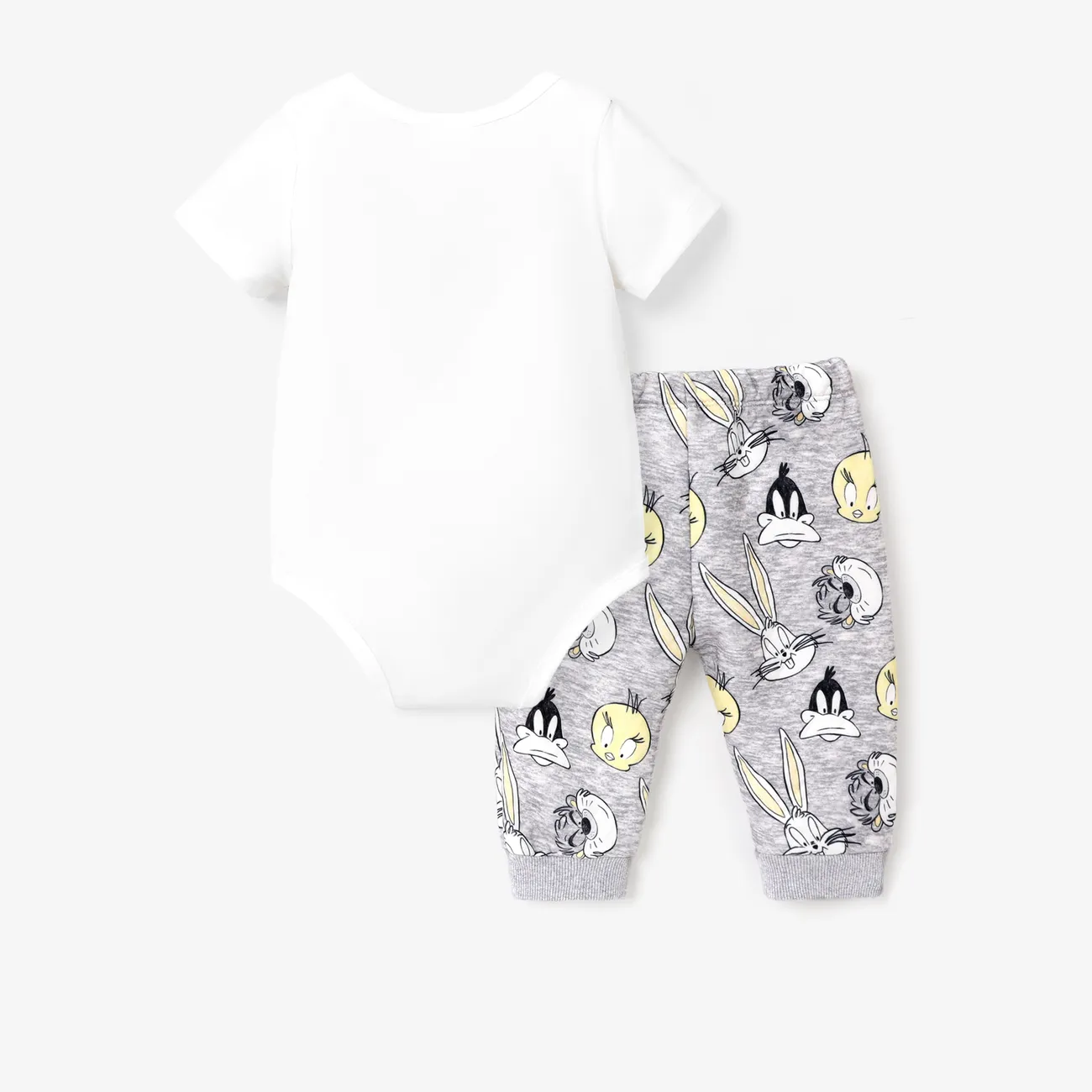 Looney Tunes Baby Boy/Girl Quilted Character Avatar Pattern Jacket or Romper Set White big image 1
