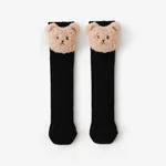 Toddler/kids Bear doll striped stockings Black