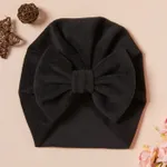 Baby Solid Bowknot Hat Black