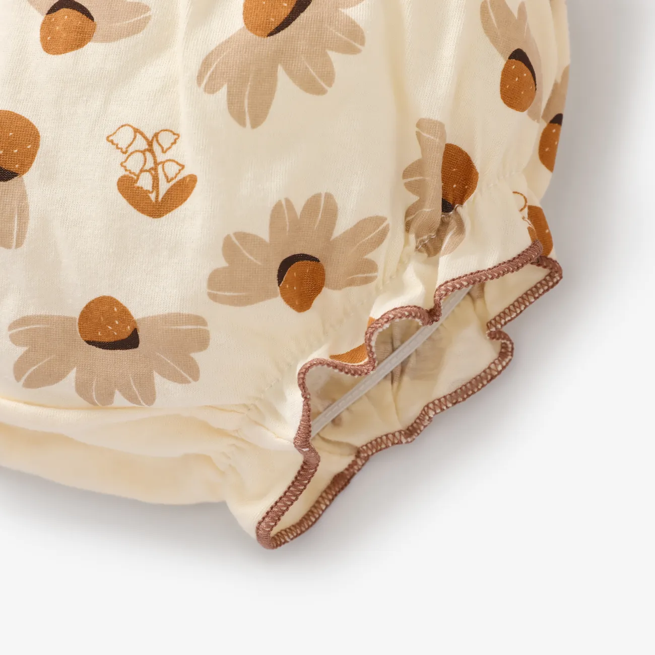 4er-Pack Baby/Kleinkind Mädchen Süßes entzückendes Muster Baumwollunterwäsche braun big image 1