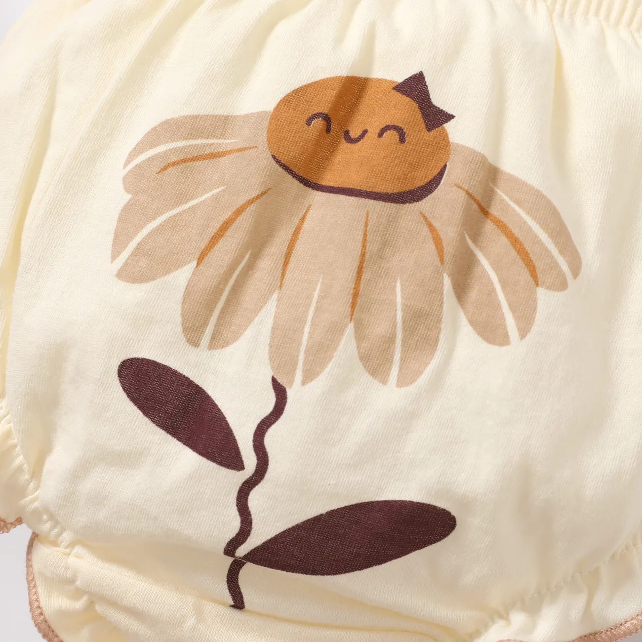 4-Pack bebê / criança menina doce adorável padrão de algodão cueca Castanho big image 1