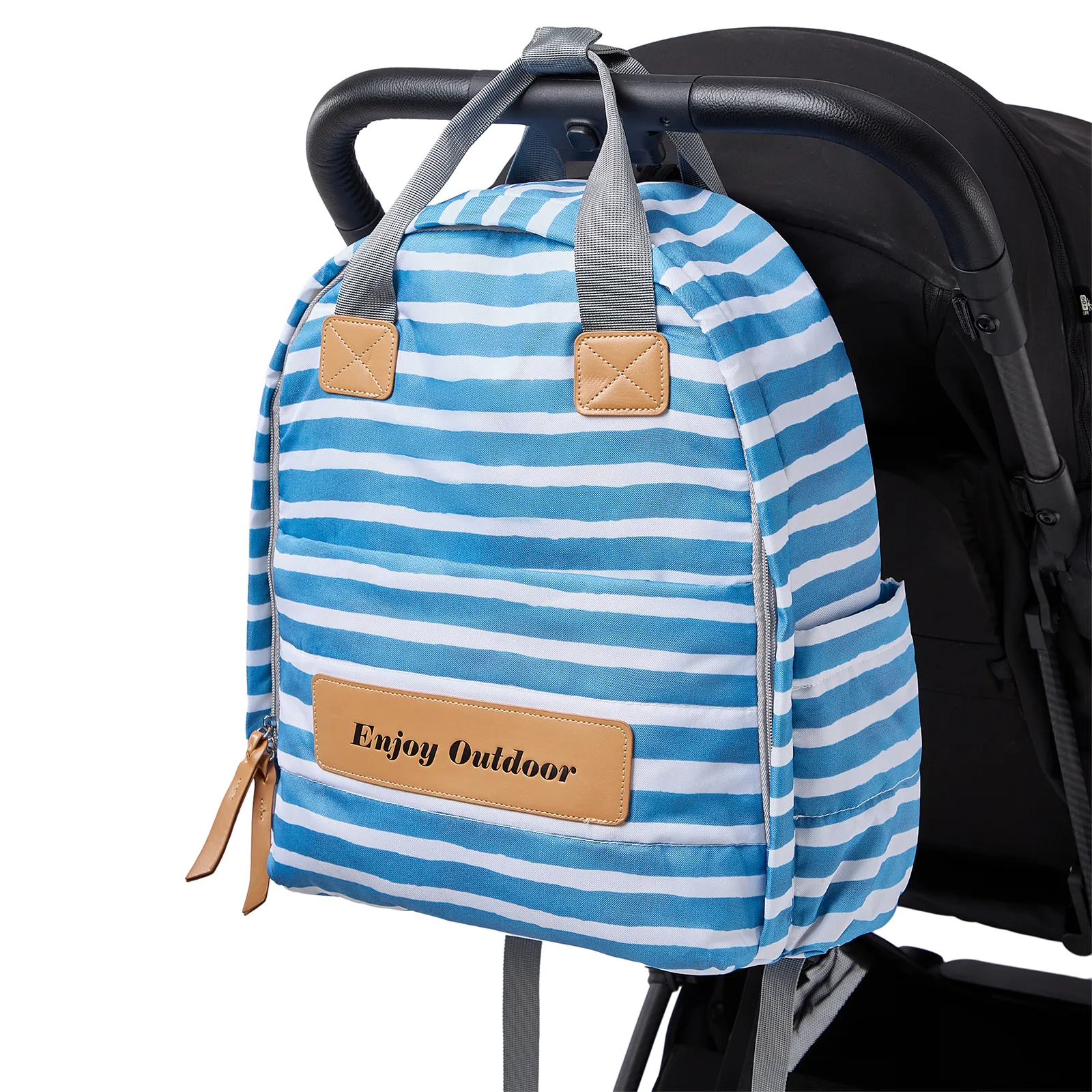 Mochila Multifuncional e à Prova D'Água com Grande Capacidade para Fraldas Essenciais e Lazer Azul big image 1