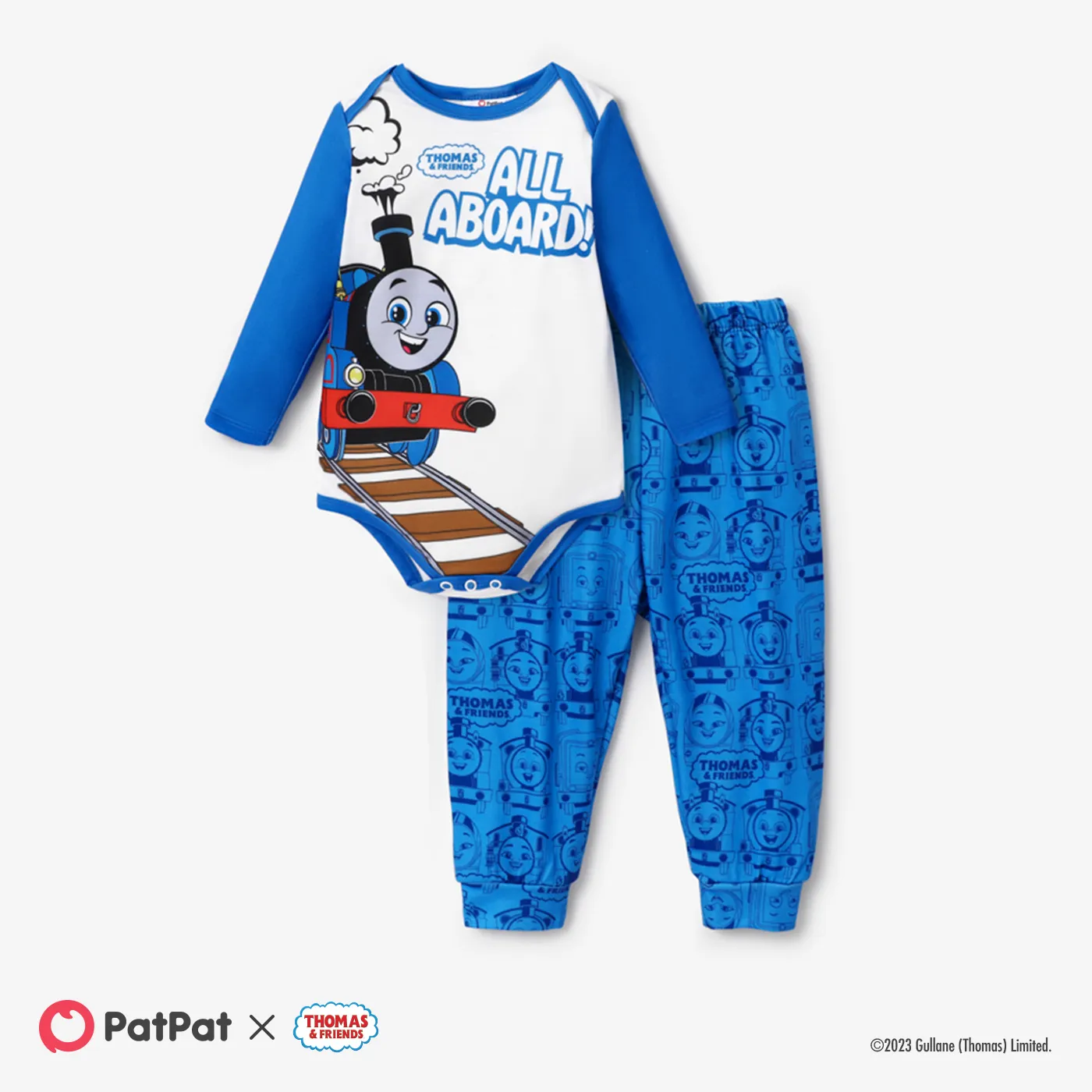 Thomas & Friends Baby Boy Long-sleeve Graphic Print Jumpsuit and Pants Set