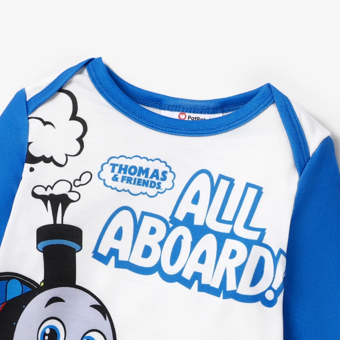 Thomas & Friends أطقم مواليد رجالي كم طويل زر مركبة  image 3