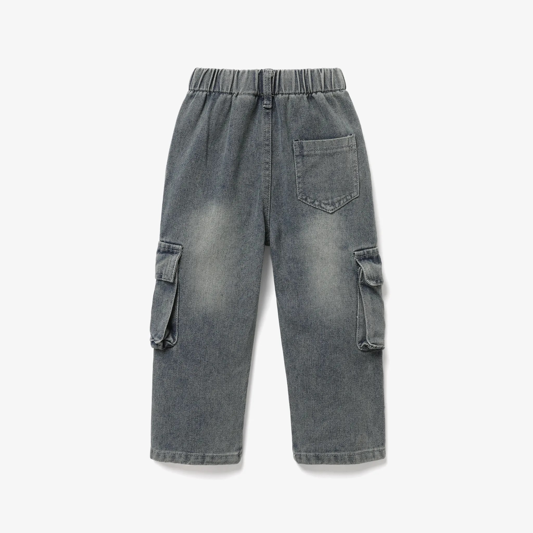 Toddler/Kid Girl/Boy Vintage Workwear Denim Patch Pocket Jeans  image 2