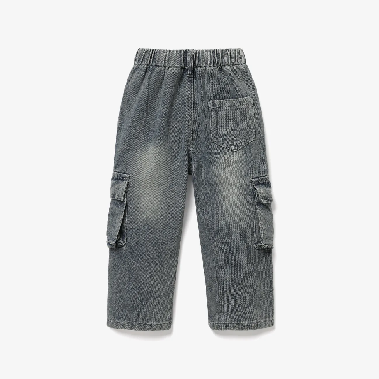 Toddler/Kid Girl/Boy Vintage Workwear Denim Patch Pocket Jeans MUDYELLOW big image 1