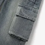 Toddler/Kid Girl/Boy Vintage Workwear Denim Patch Pocket Jeans  image 4