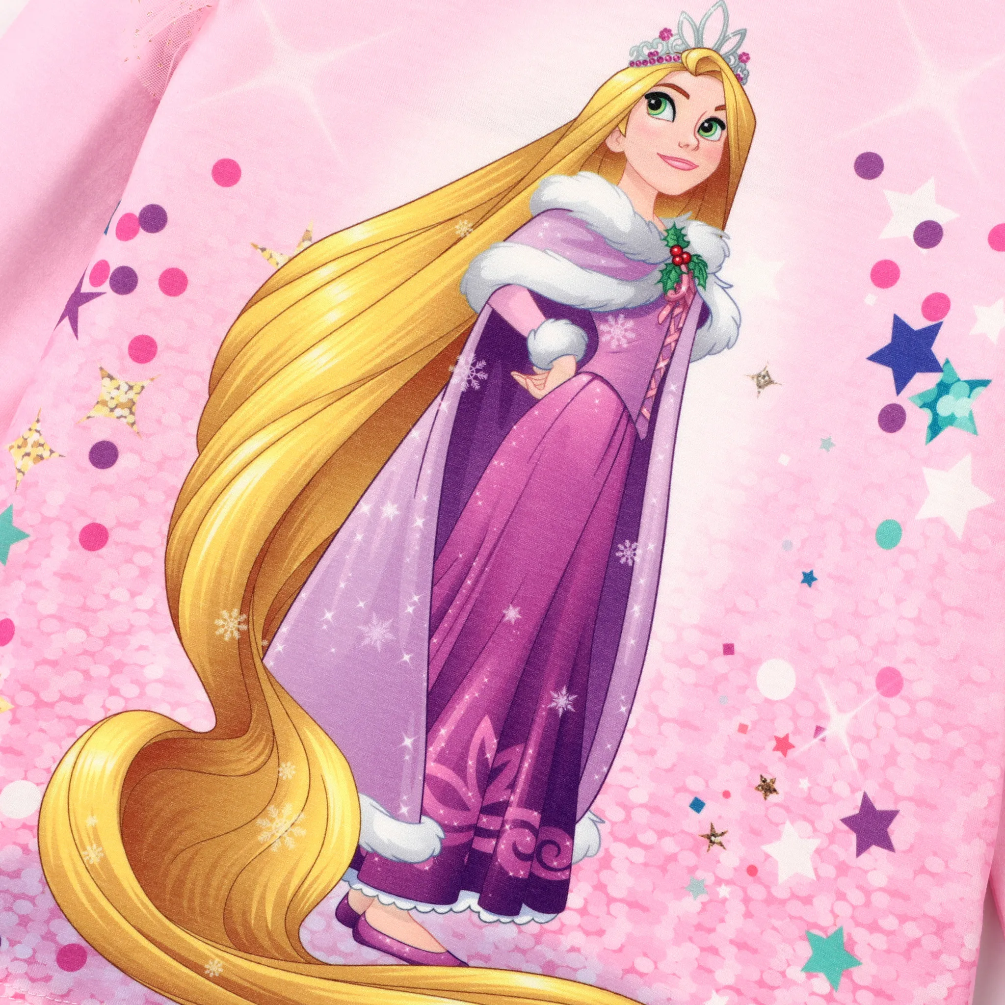 Disney Princess Toddler Girl Character Print Long-sleeve Top and Mesh Skirt   image 3