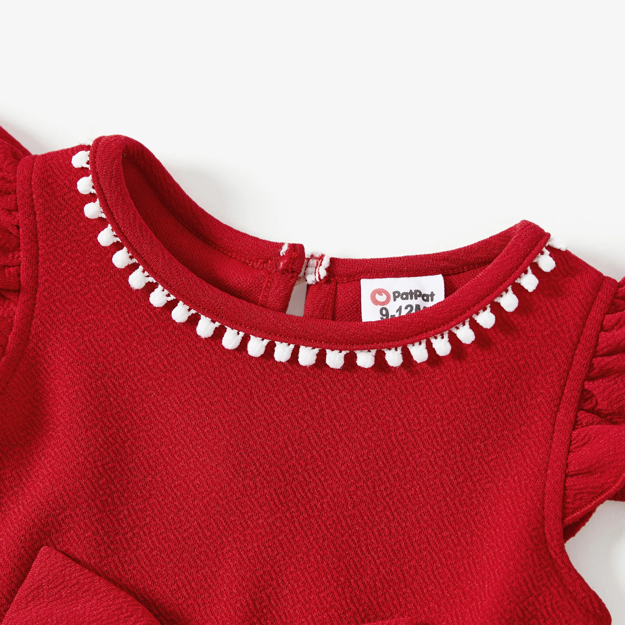 Christmas Mommy & Me Snowflake Print Red Off-shoulder/Open-shoulder Sleeveless Dresses  image 3