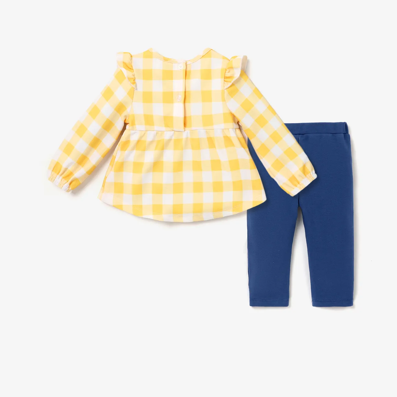 Disney Winnie the Pooh 嬰兒 女 喇叭袖 童趣 長袖 嬰兒套裝 黃色 big image 1