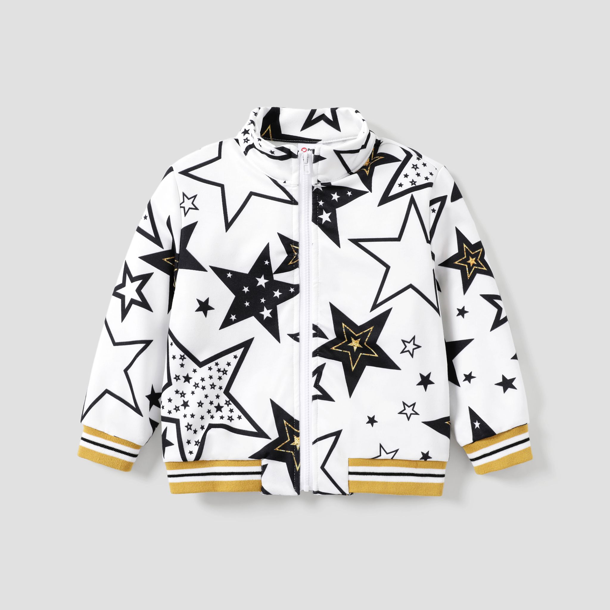 Toddler Boy Avant-garde Stars Pattern Zipper Jacket