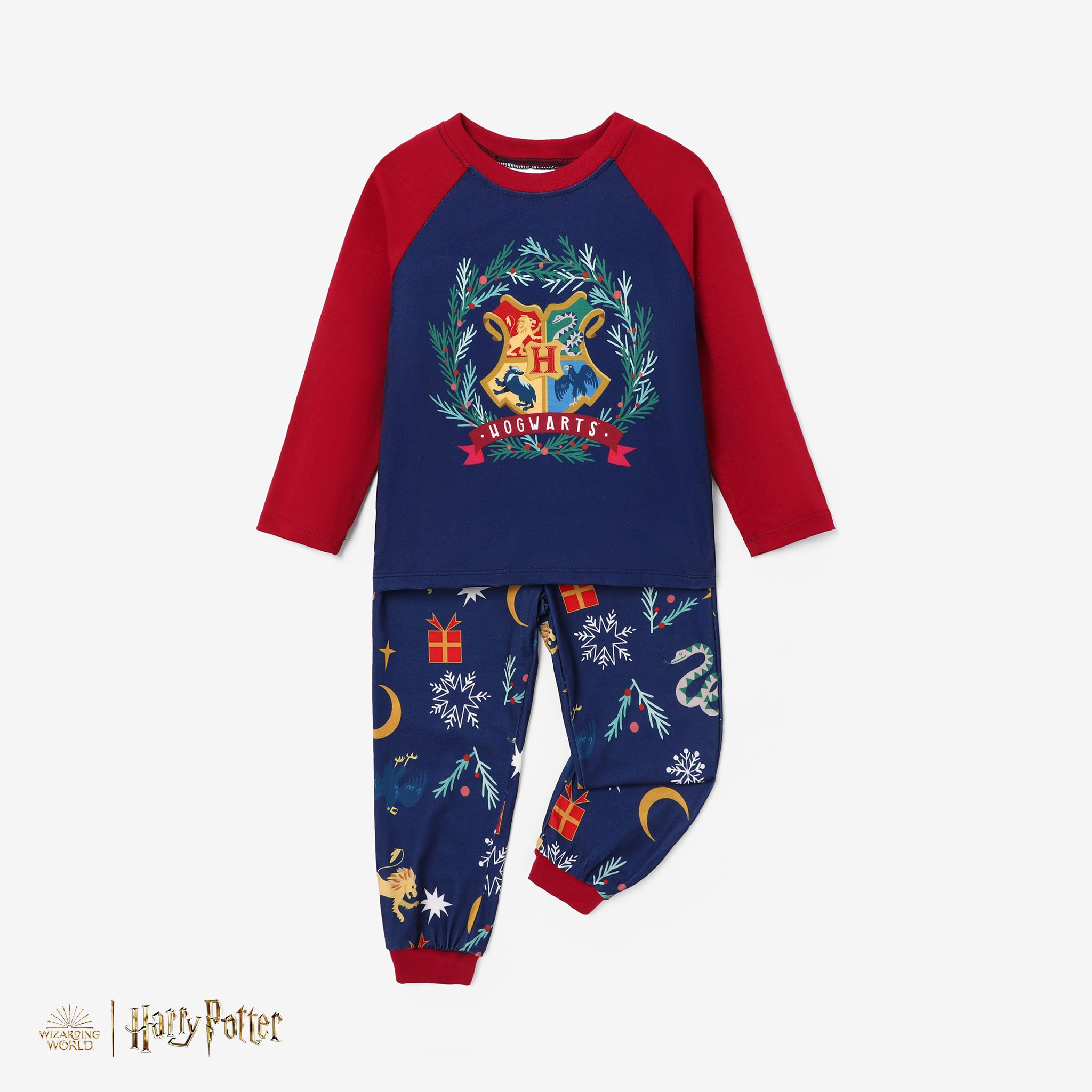 Harry Potter Christmas Family Matching Character Print Long-sleeve Pajamas Sets (Flame Resistant)