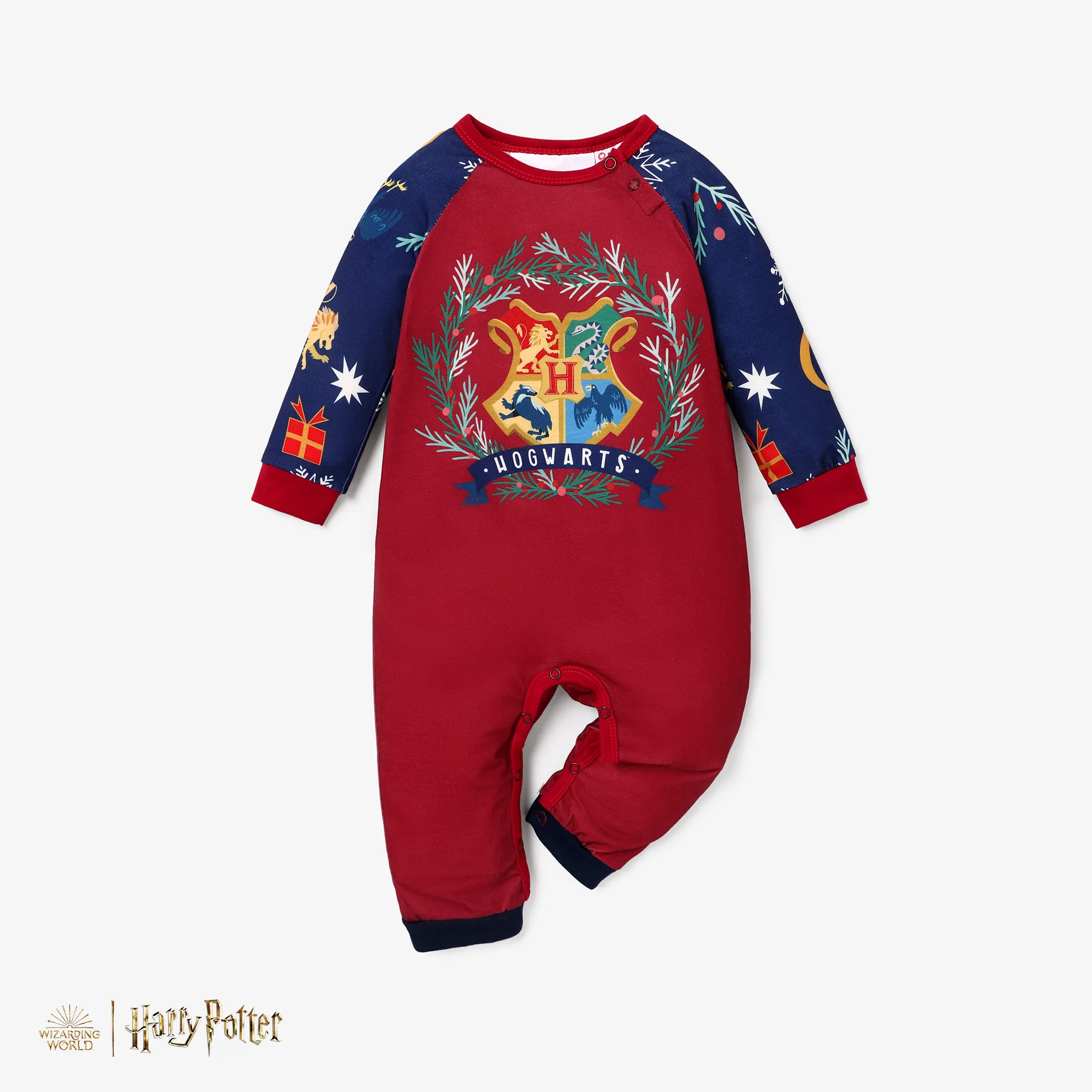 Harry Potter Christmas Family Matching Character Print Long-sleeve Pajamas Sets (Flame Resistant) Multi-color big image 1