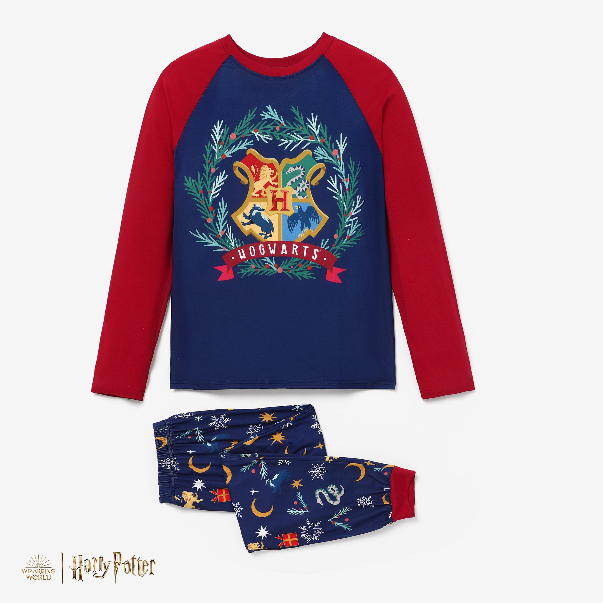 Harry Potter Noël Famille Personnage Assorti Imprimé Pyjama à Manches Longues Ensembles (résistant Aux Flammes)