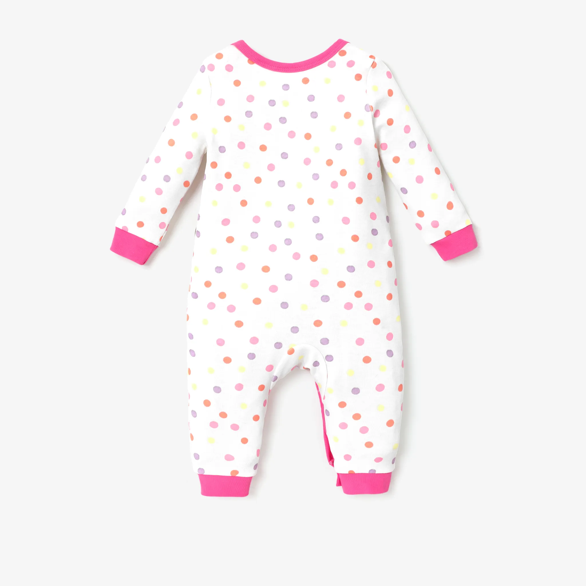 Disney Winnie the Pooh Baby Girl/Boy Naia™ Character Print Long-sleeve Jumpsuit Pink image 2