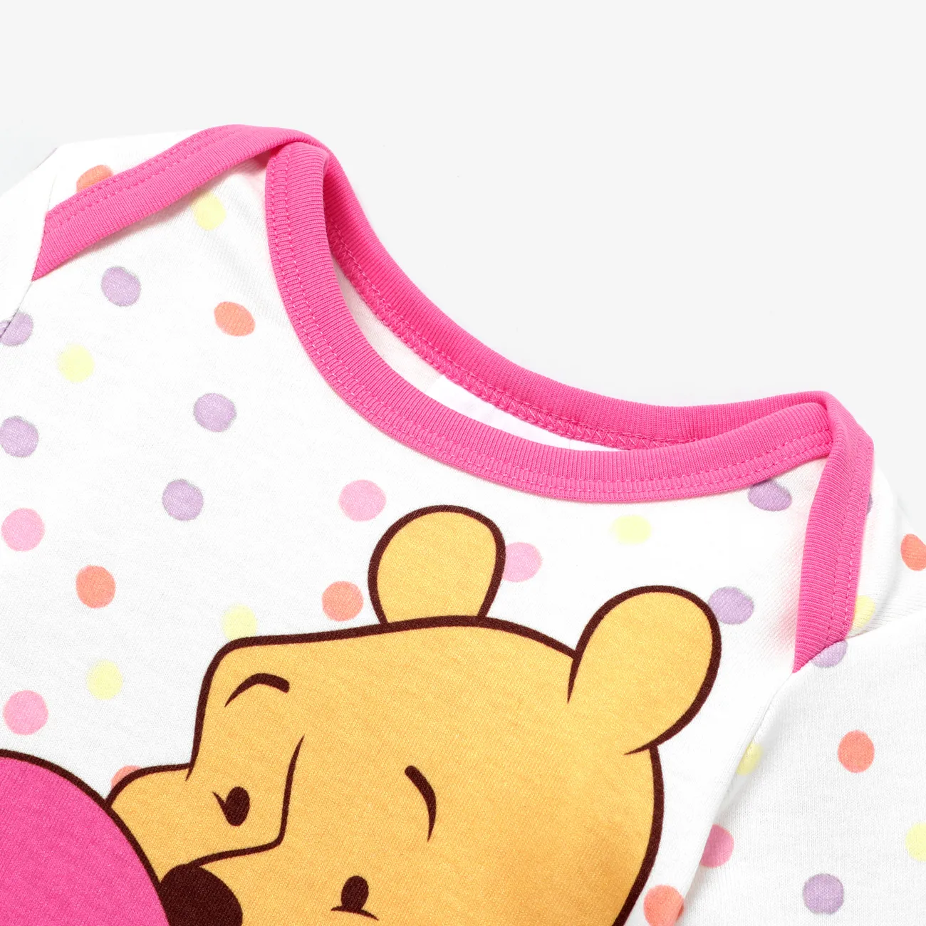 Disney Winnie the Pooh Dia da Mãe Bebé Unissexo Infantil Manga comprida Macacão Rosa big image 1