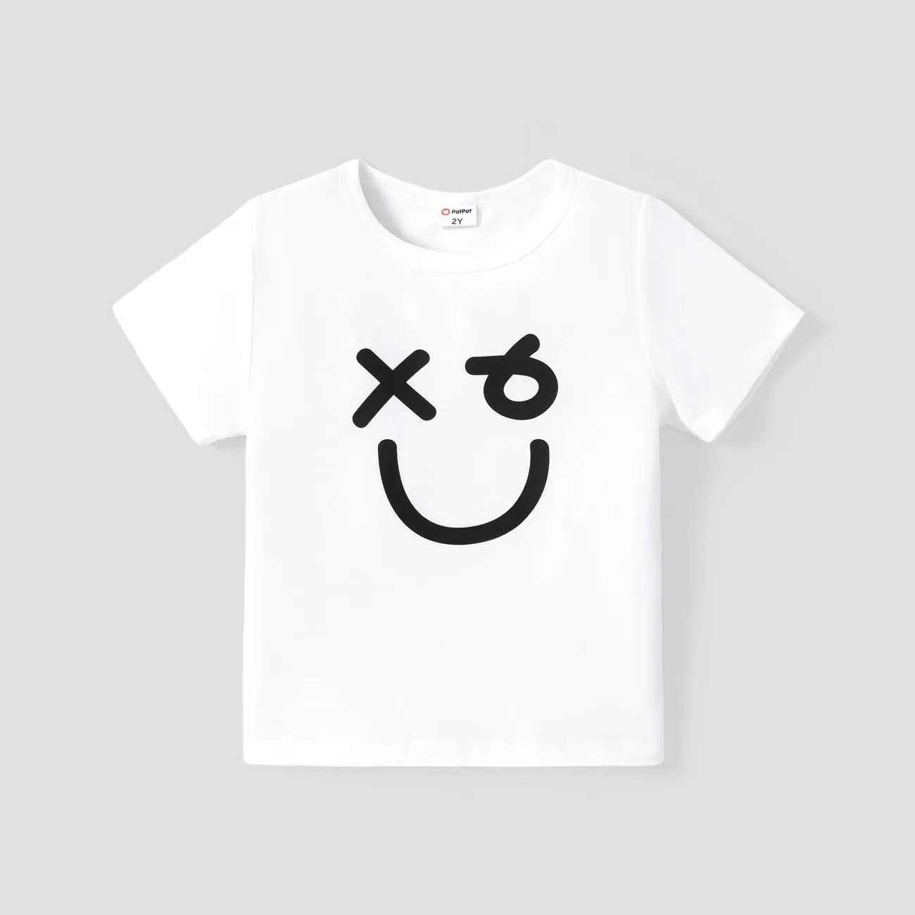 Toddler Boy Expressions Short Sleeve Casual Tee White big image 1