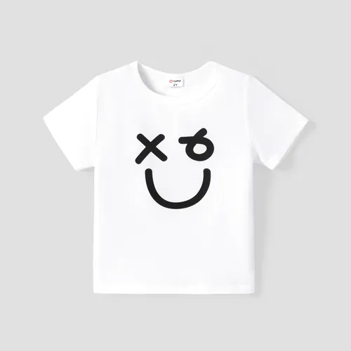 T-shirt décontracté à manches courtes Expressions pour tout-petit garçon