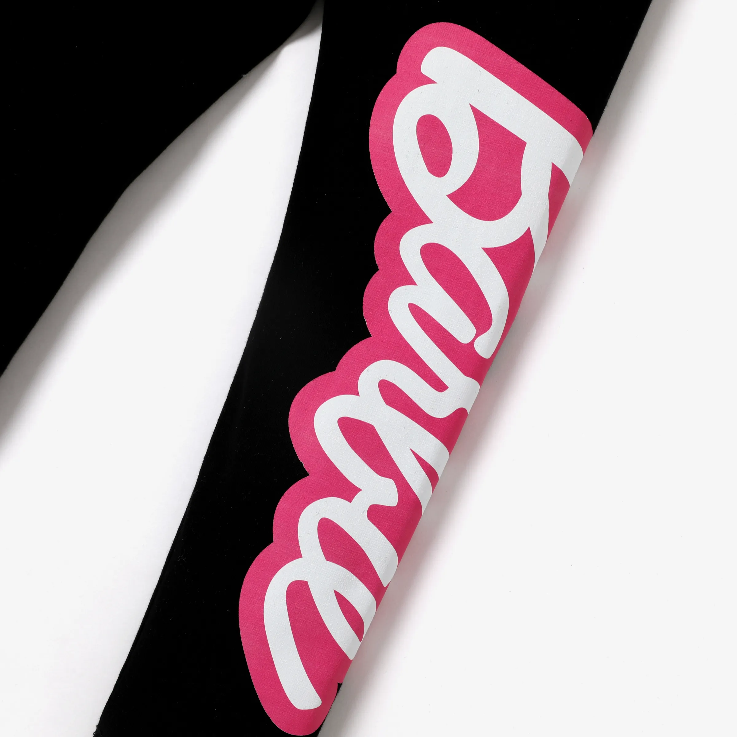 Barbie Plush Embroidered Long-sleeve Top or Tight Leggings Black image 4