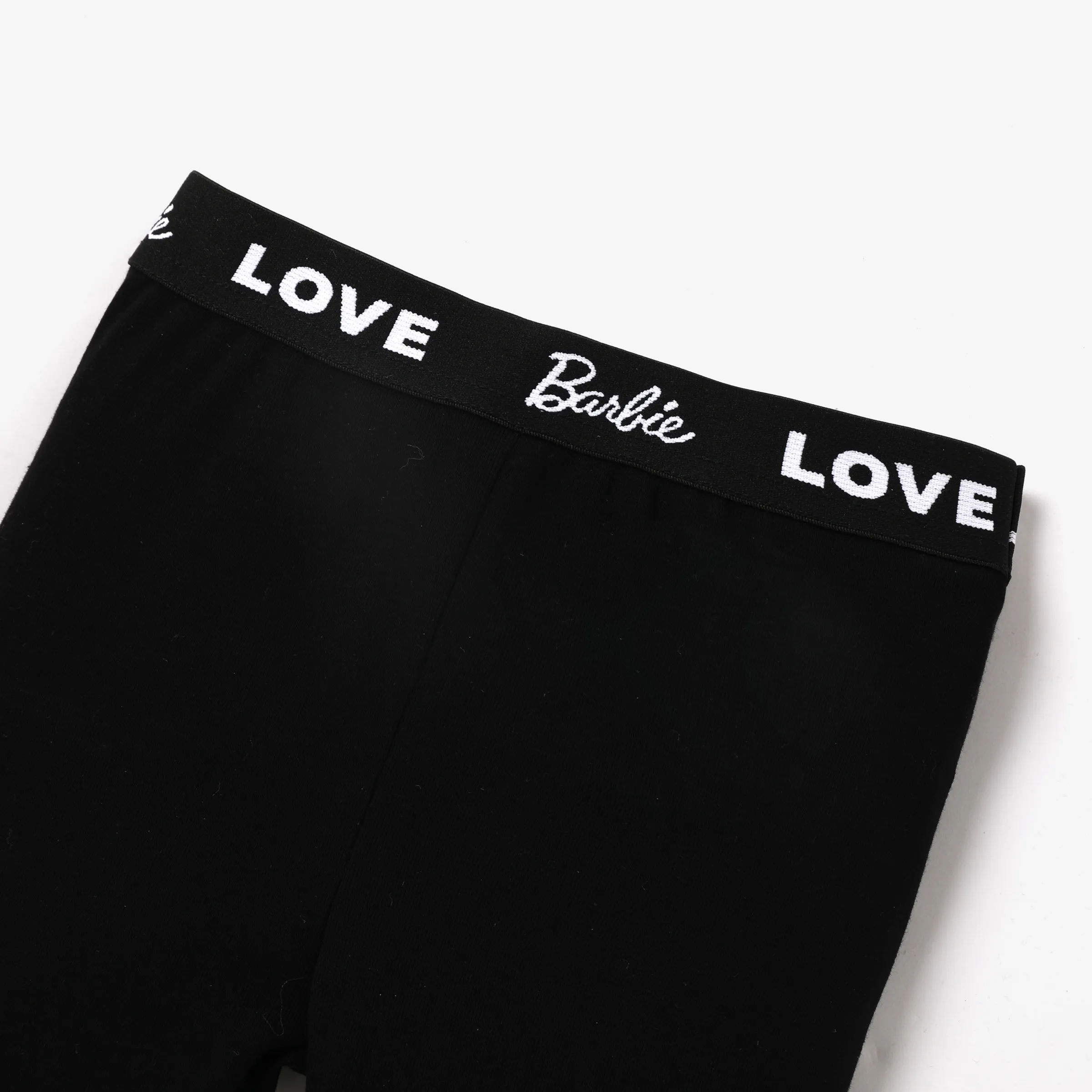 Barbie Plush Embroidered Long-sleeve Top or Tight Leggings Black image 3