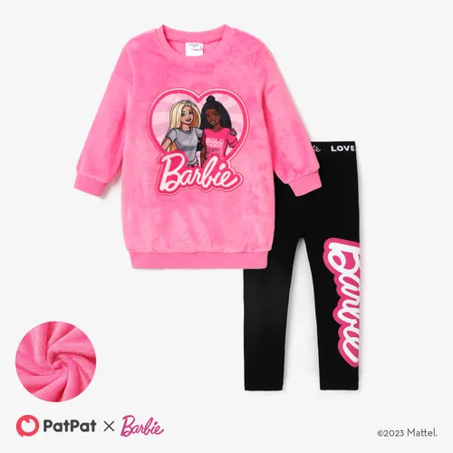 Barbie Plush Embroidered Long-sleeve Top or Tight Leggings