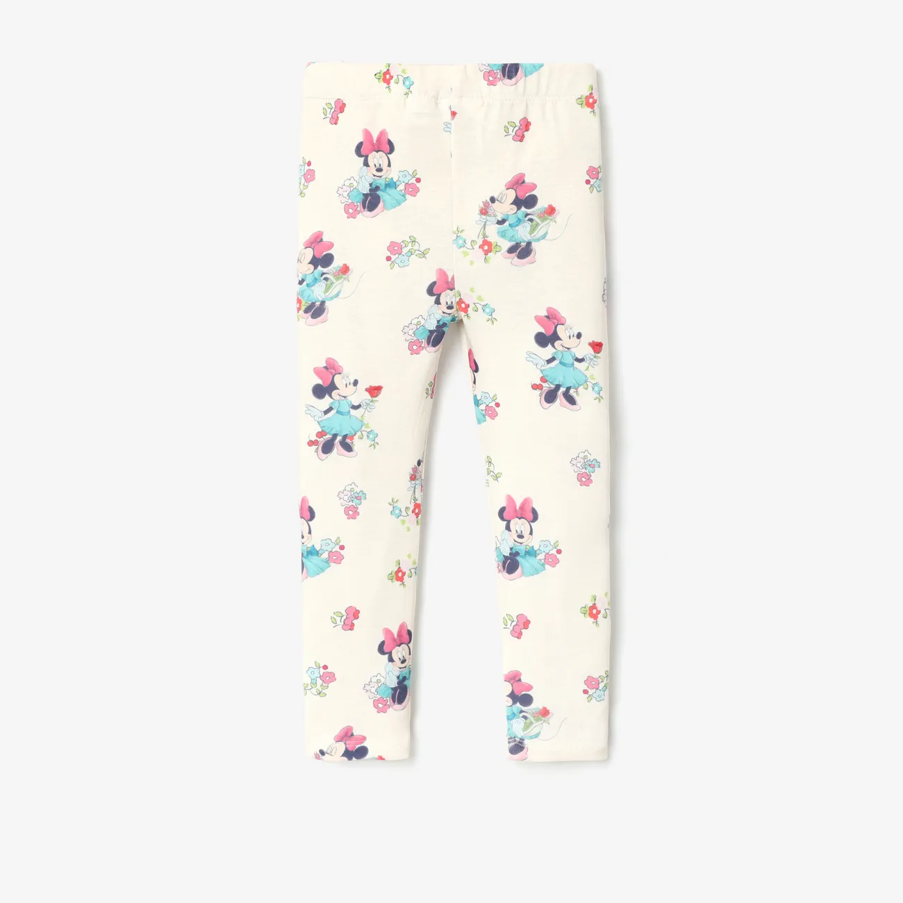 Disney Mickey and Friends Toddler Girl Floral Print Leggings Apricot big image 1