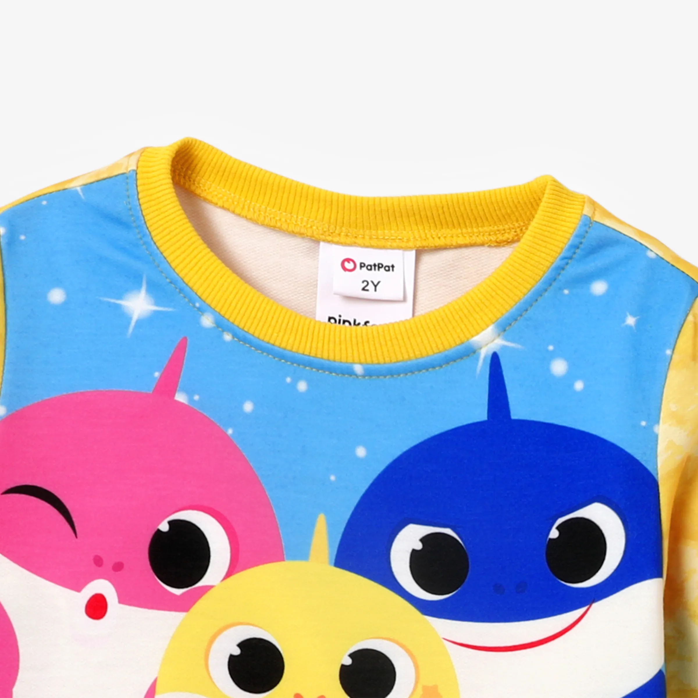 Baby Shark 2 unidades Criança Menino Infantil conjuntos de moletom Amarelo image 3