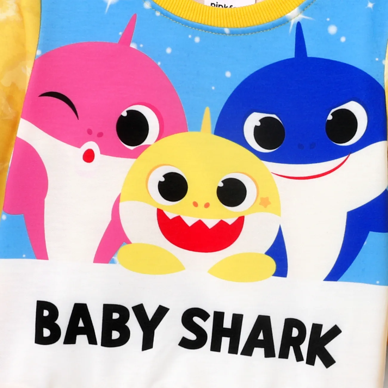 Baby Shark 2 unidades Niño pequeño Chico Infantil conjuntos de sudadera Amarillo big image 1