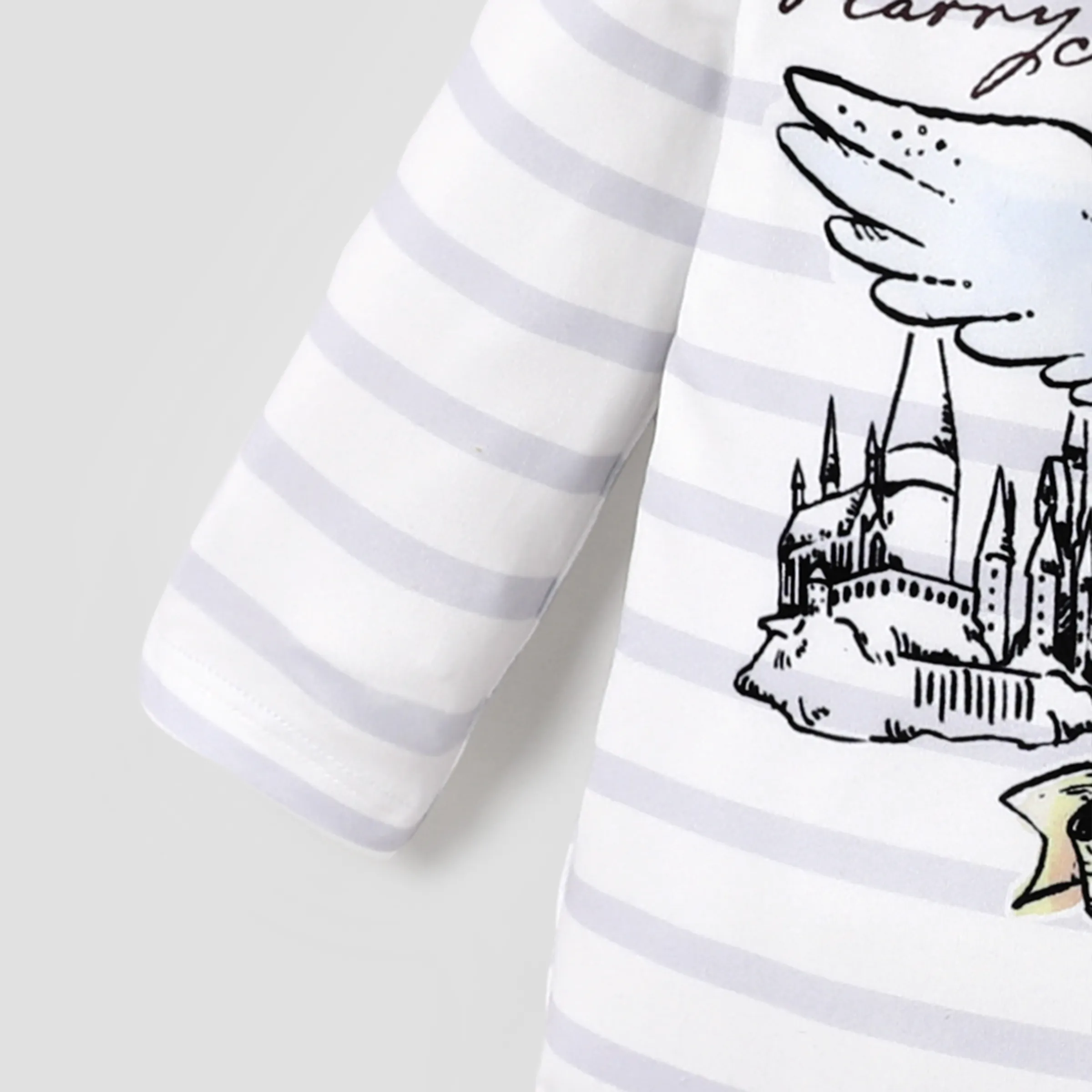 Harry Potter Baby Boy Big Eagle Graphic Long Sleeve Triangle Jumpsuit with Pants, Hat and Mouthband Set Brick red image 6