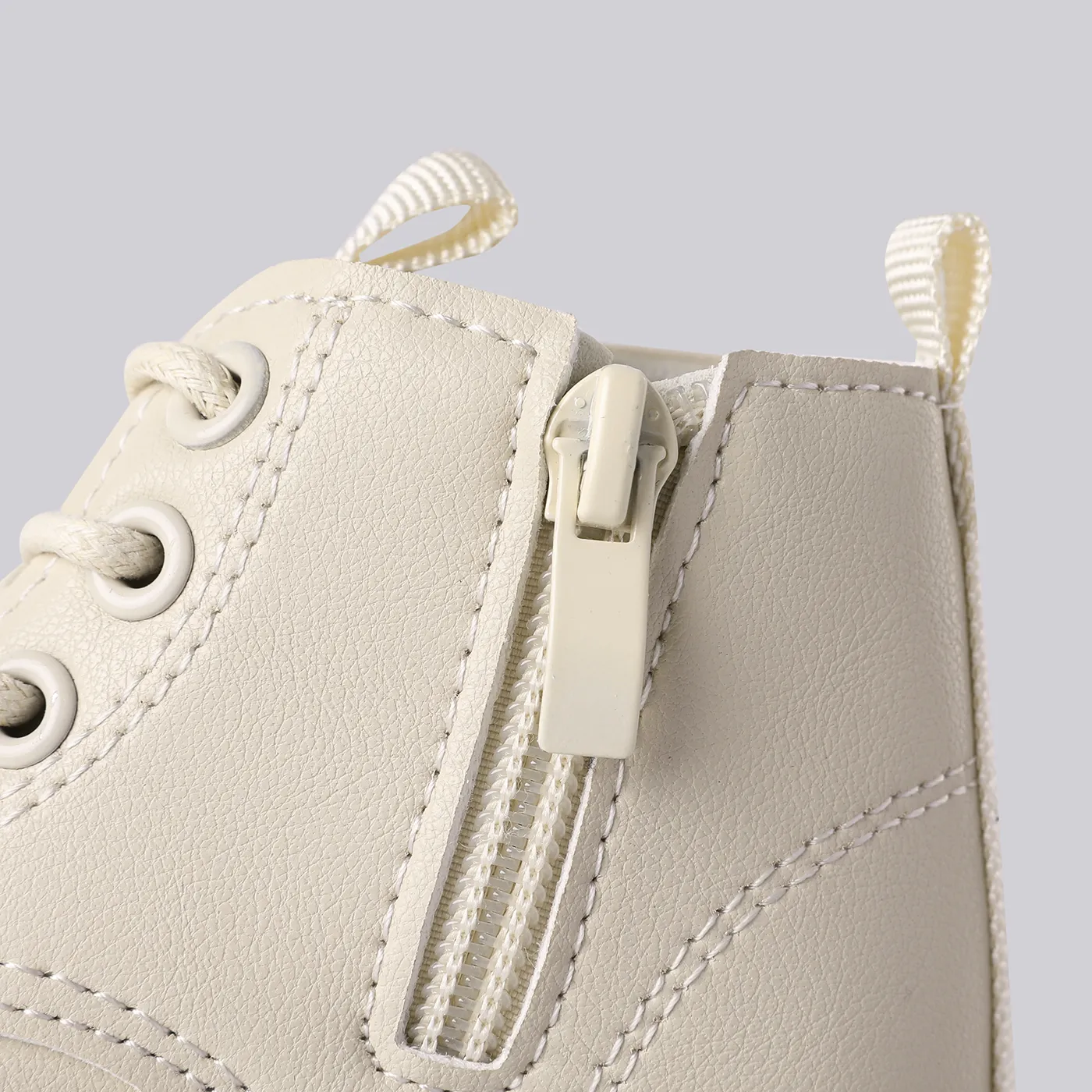 Toddler & Kids Basic Side Zipper Combat Boots White image 5
