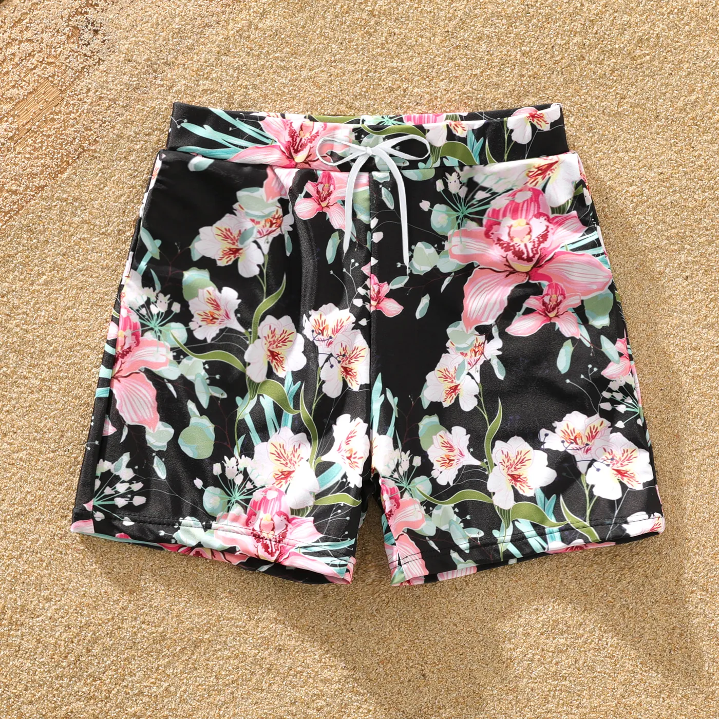 Look de família Plantas e flores tropicais Conjuntos de roupa para a família Fato de banho Rosa Claro big image 1