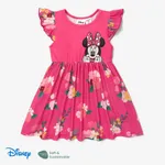 Disney Mickey and Friends Toddler Girl Naia™ Character Print Ruffled Sleeveless Dress Pink