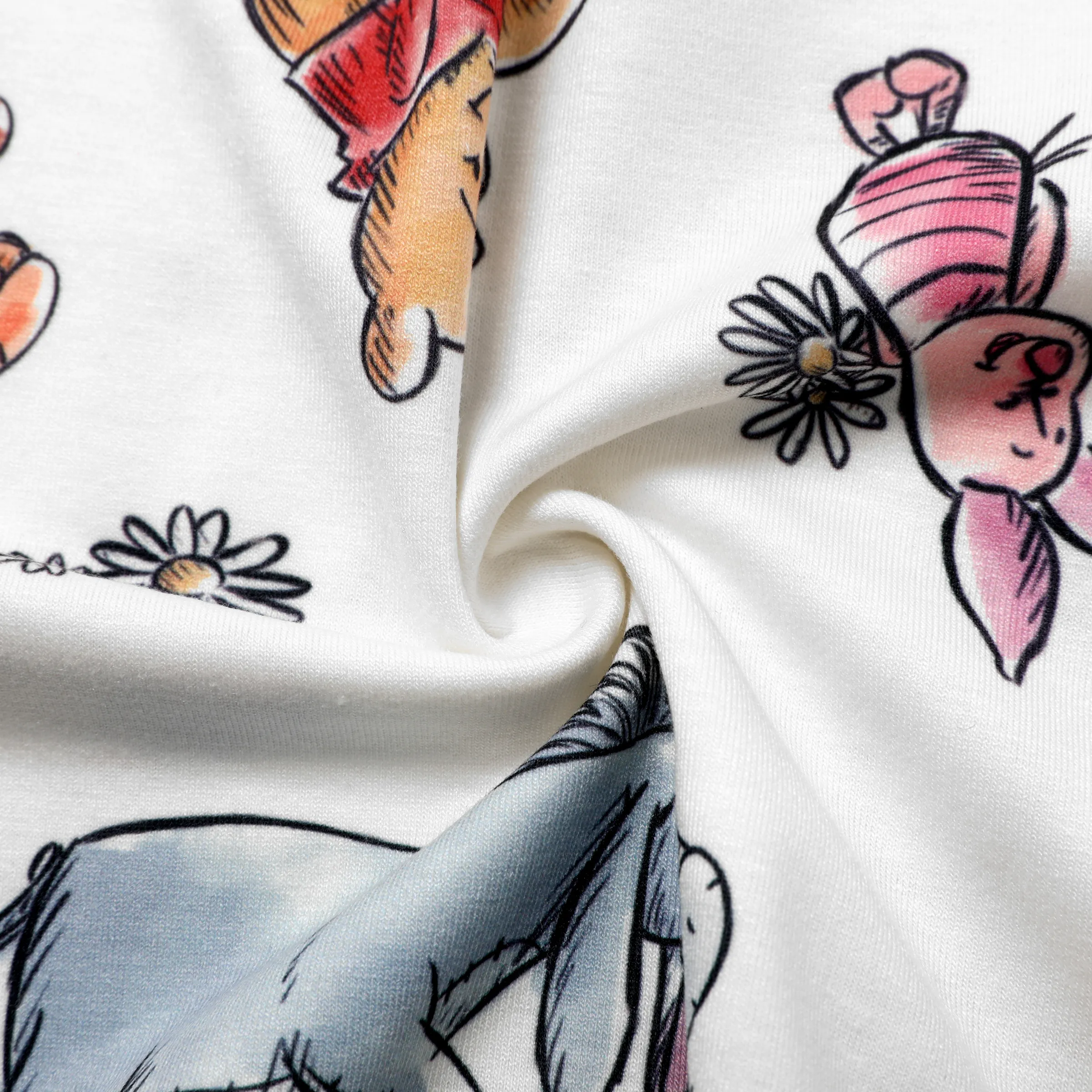 Disney Winnie the Pooh Toddler Girl Naia™ Character Print Ruffled Long-sleeve Dress White image 5