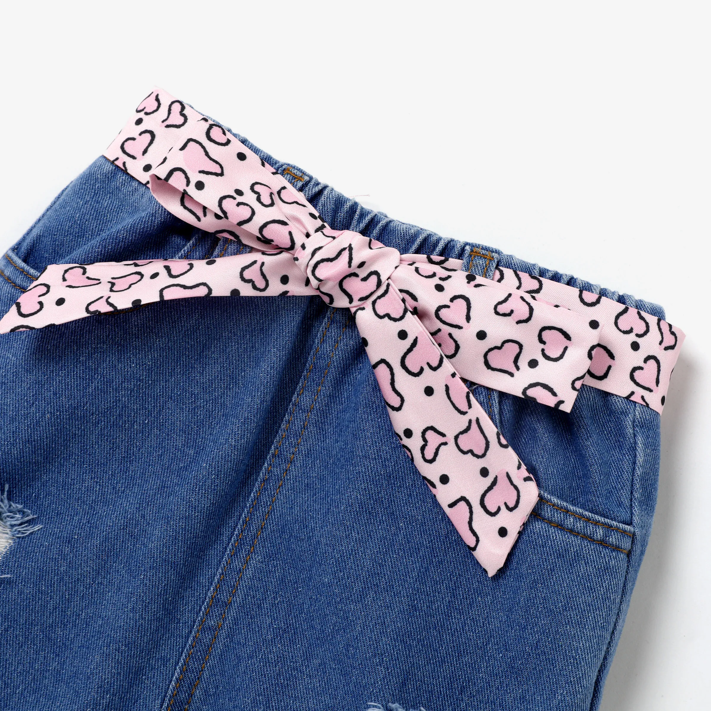 PAW Patrol Toddler Girl Big Graphic Long-sleeve Top and Denim Belted Pants  Pink image 5