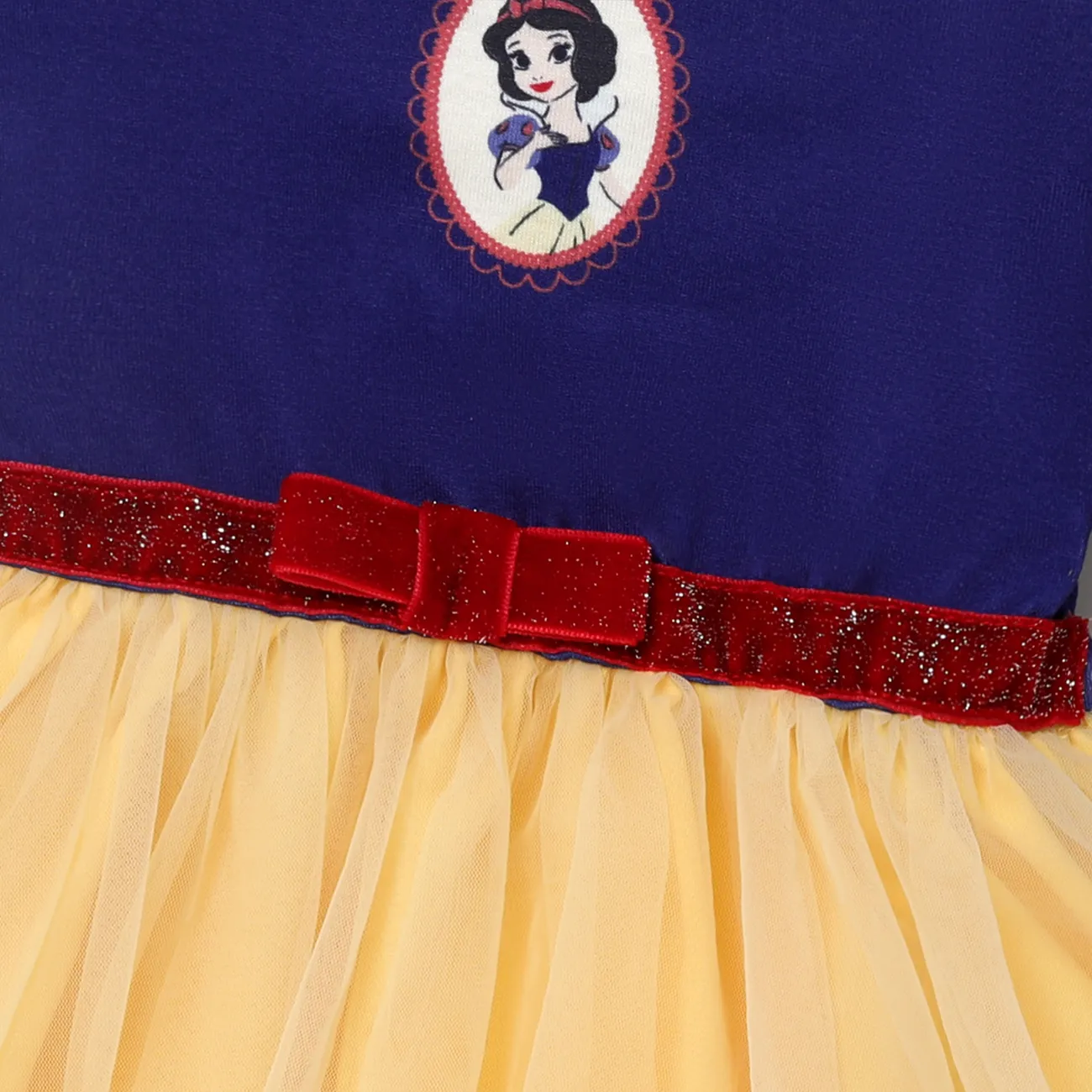 Disney Princess Baby/Toddler Girl Naia™ Character Print Cosplay Long-sleeve Dress Deep Blue big image 1