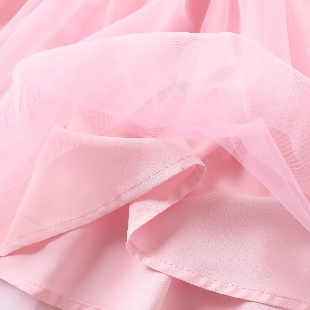 Toddler Girl Sweet 3D Bowknot Mesh Dress Pink big image 1