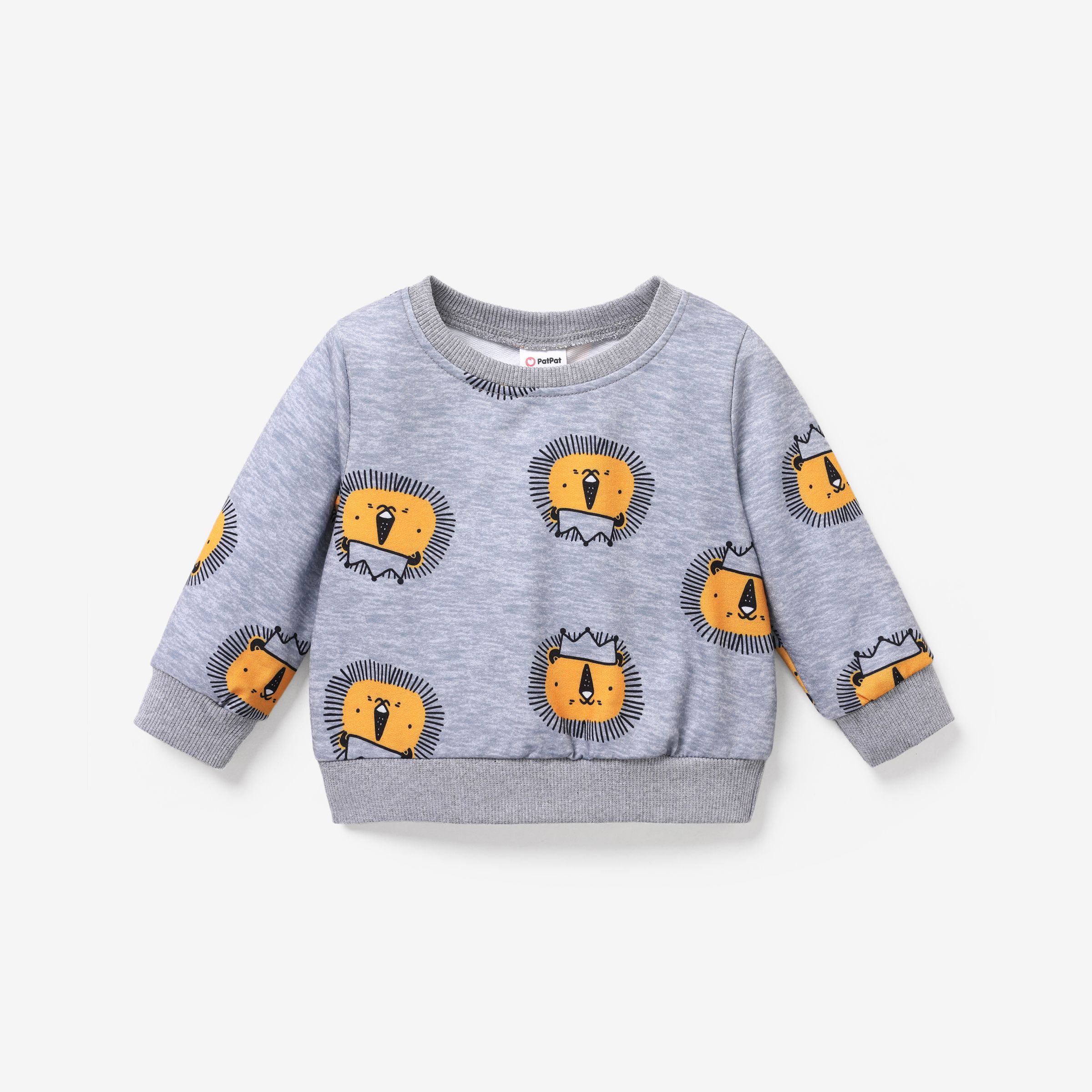 Baby Boy Lion Pattern Pullover Hoodie