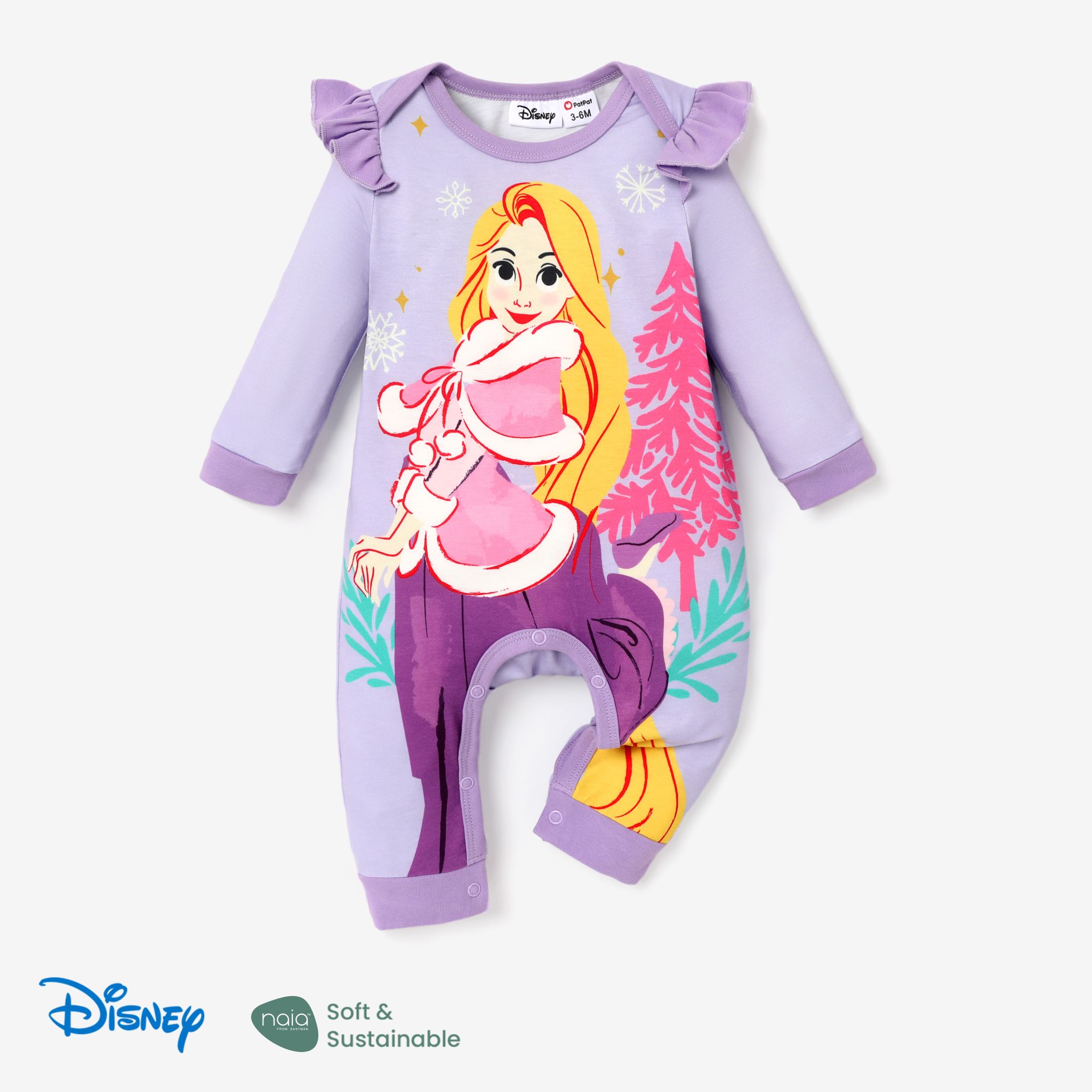 

Disney Princess Baby Girl Naia™ Character Print Ruffled Long-sleeve Jumpsuit