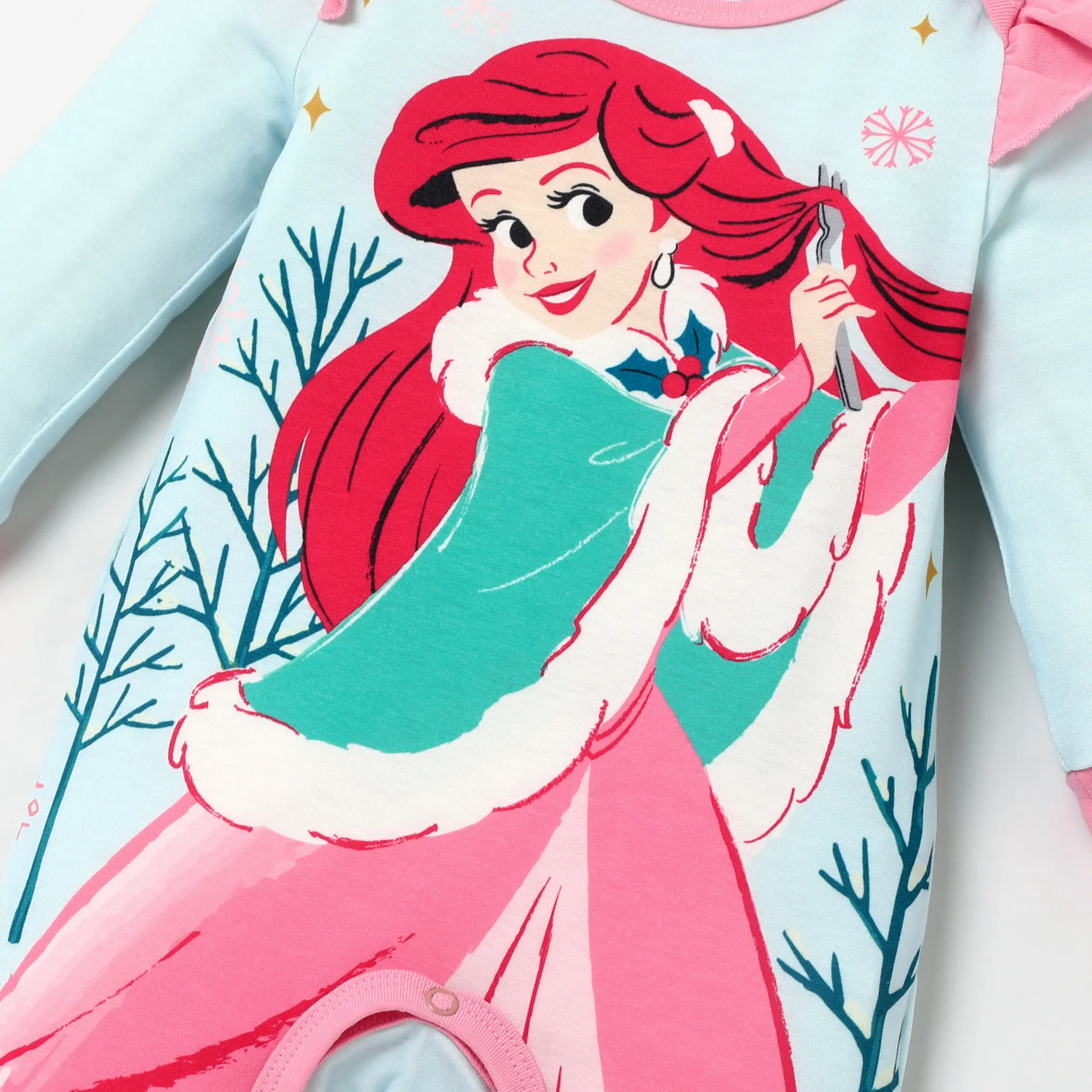 Disney Princess Baby Girl Naia™ Character Print Ruffled Long-sleeve Jumpsuit  image 3