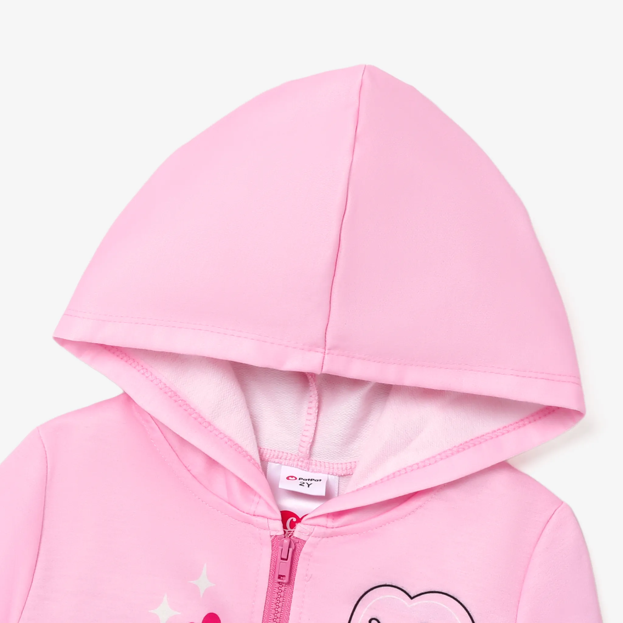 Care Bears Toddler Girl Bear Pattern Hooded Jacket Pink image 4