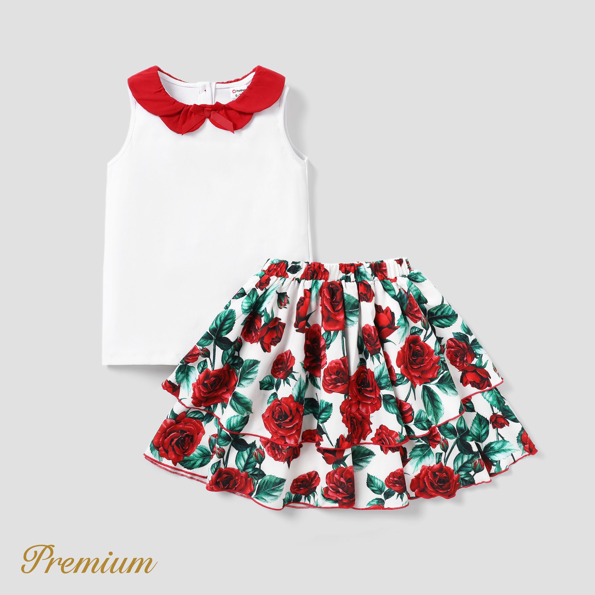 2pcs Toddler/Kid Girl Valentine's Day Elegant Dress