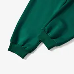 Family Matching Green Zipper Coat Tops and Pants Tracksuits Sets  image 6