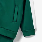 Family Matching Green Zipper Coat Tops and Pants Tracksuits Sets  image 4