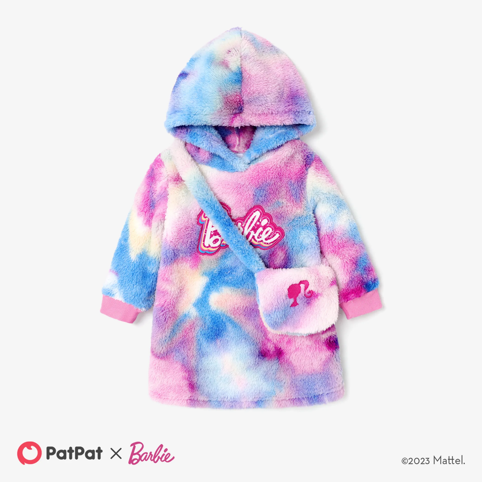 Barbie Toddler Girl Letter Pattern Long-sleeve Hooded Top  pinkpurple image 6