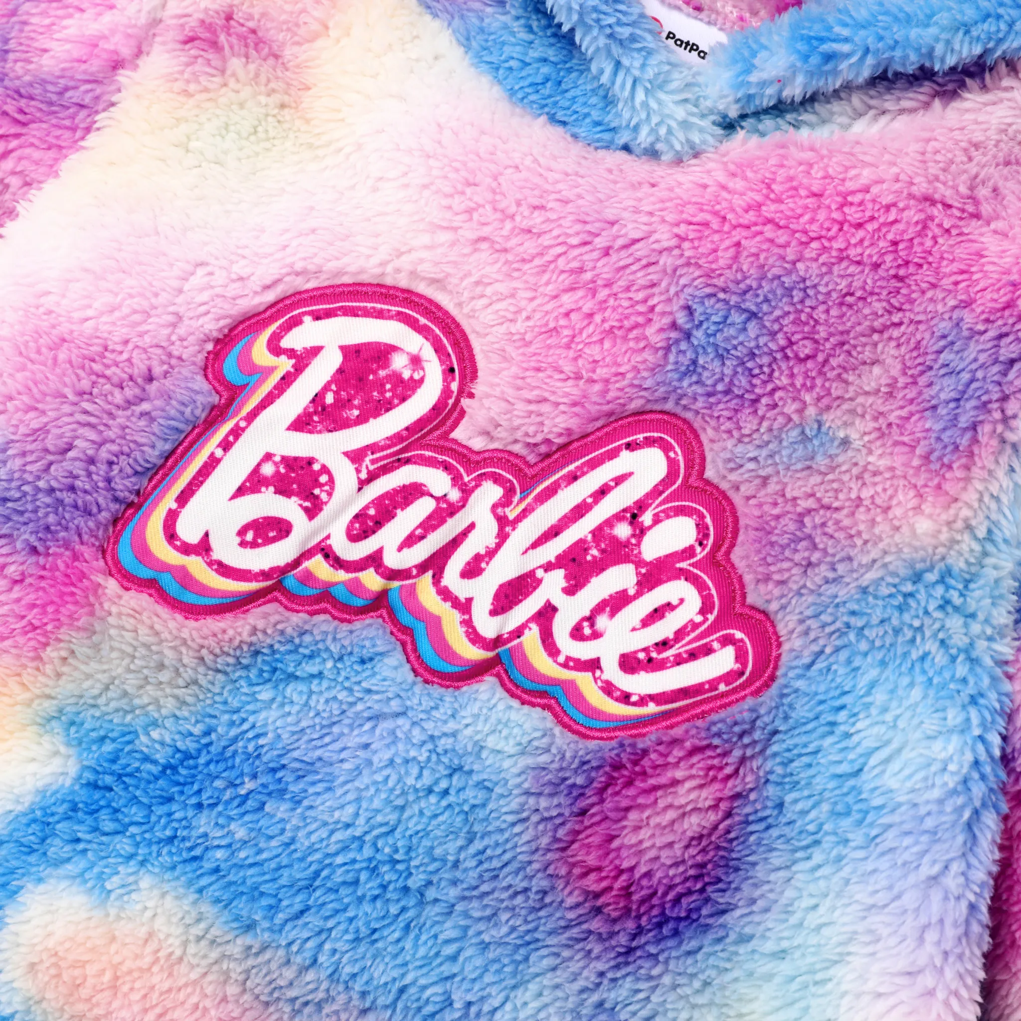 Barbie Toddler Girl Letter Pattern Long-sleeve Hooded Top  pinkpurple image 3