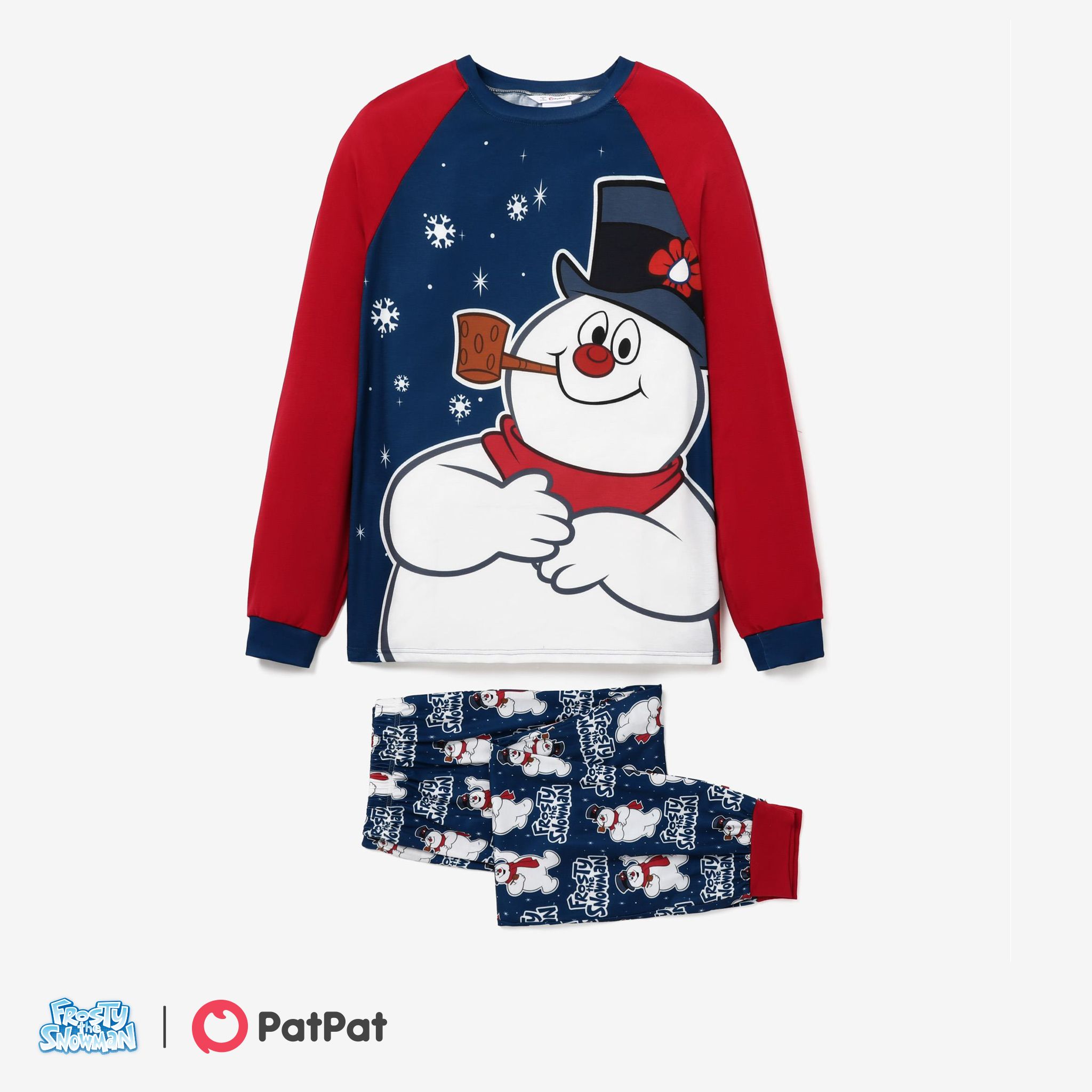 Pijama de manga larga navideña a juego de la familia Frosty The Snowman (resistencia a las llamas)