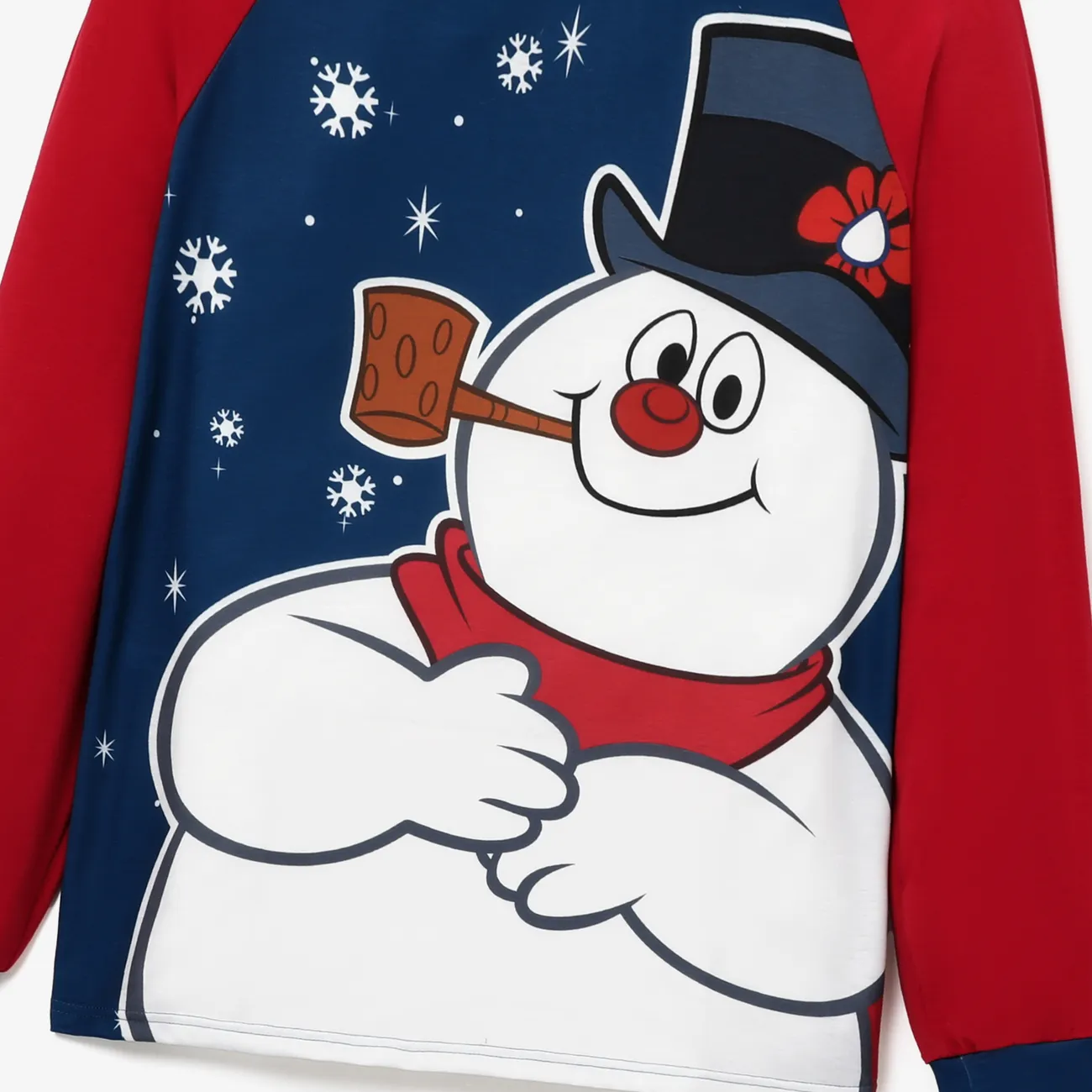 Frosty The Snowman طقم بيجامة إطلالة العائلة للجنسين كم طويل نقش الكريسماس الكريسماس متعدد الألوان big image 1