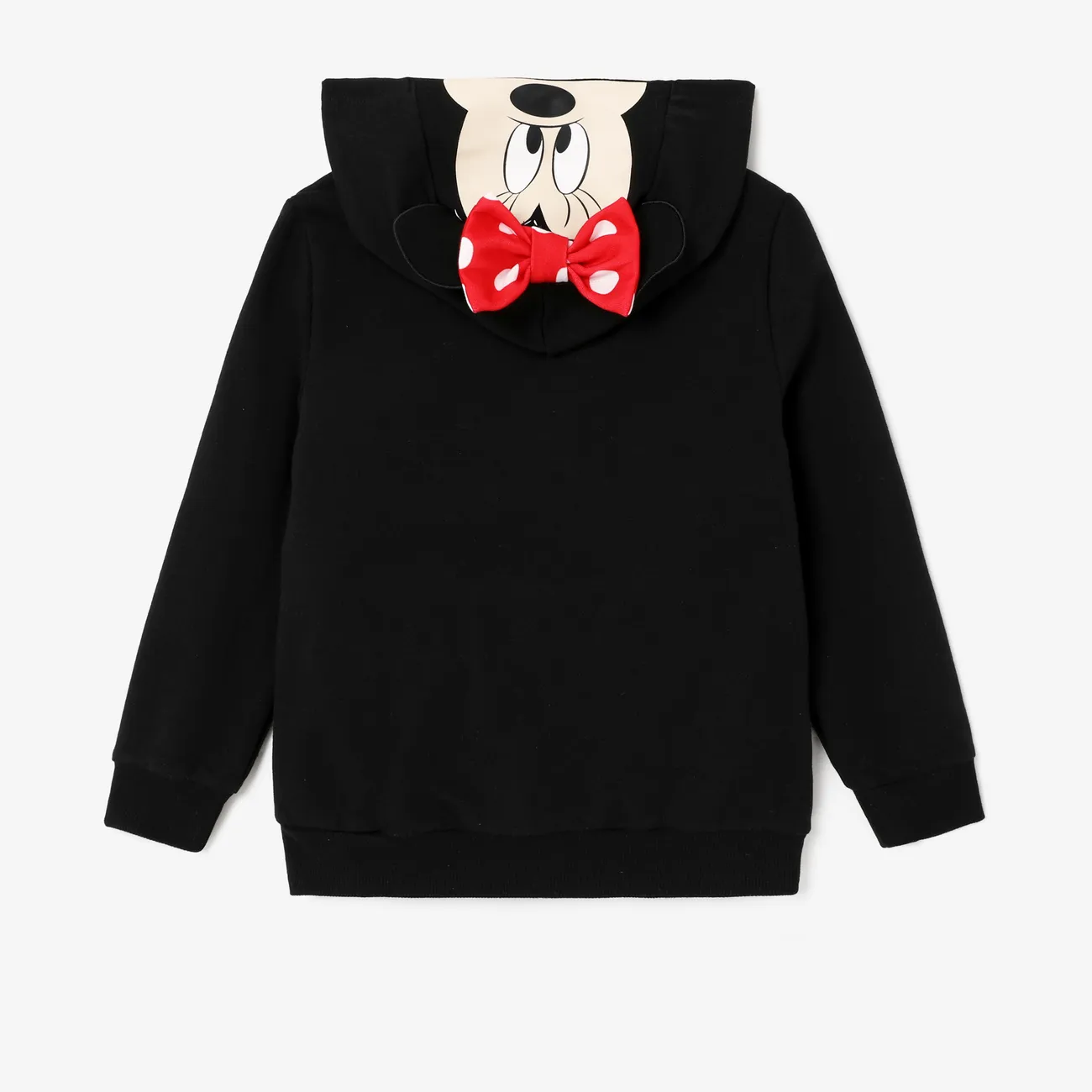 Disney Mickey and Friends Criança Menina Hipertátil/3D Personagens Com capuz Sweatshirt Preto big image 1