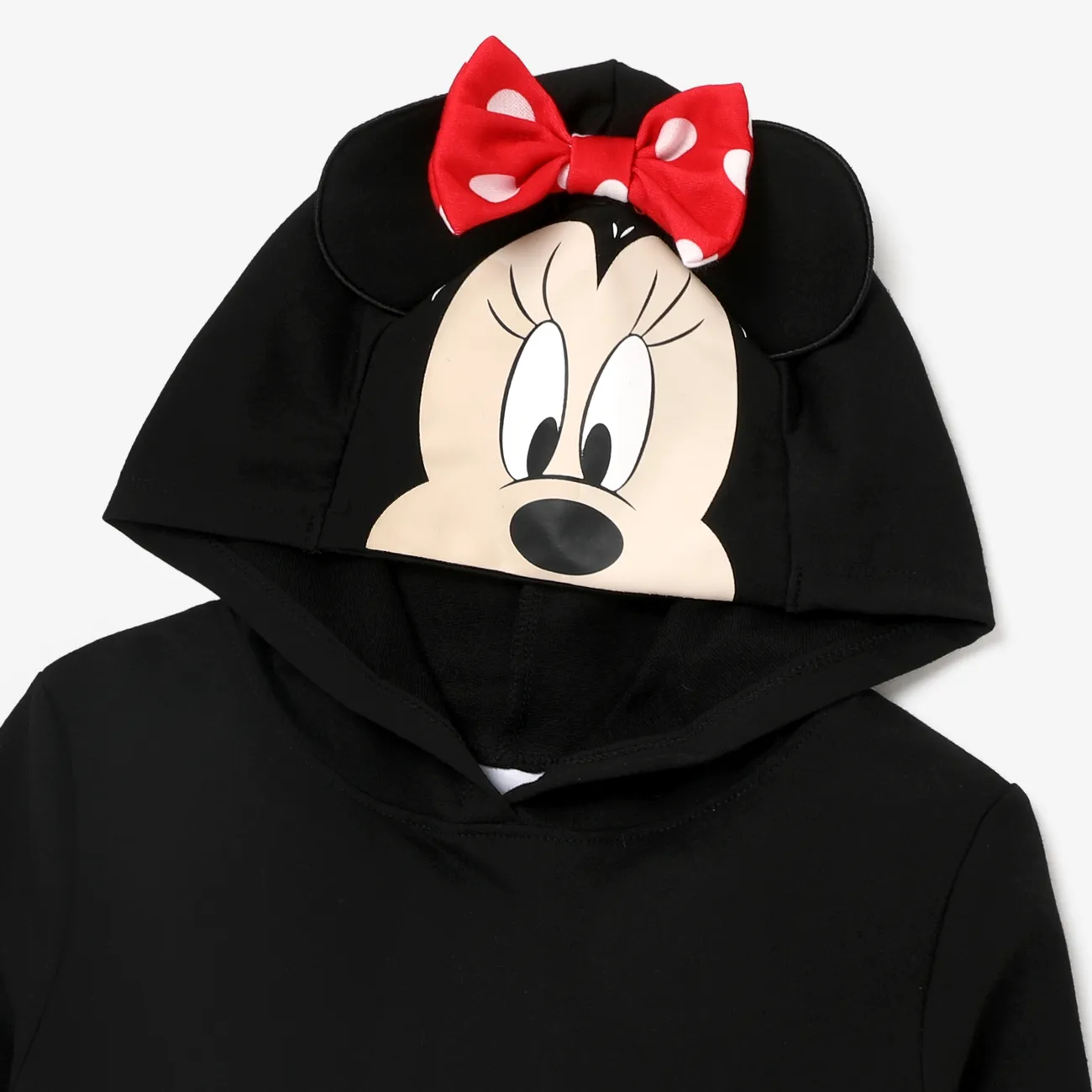 Disney Mickey and Friends هوديس 4 - 14 سنة حريمي مجسَّم شخصيات أسود big image 1
